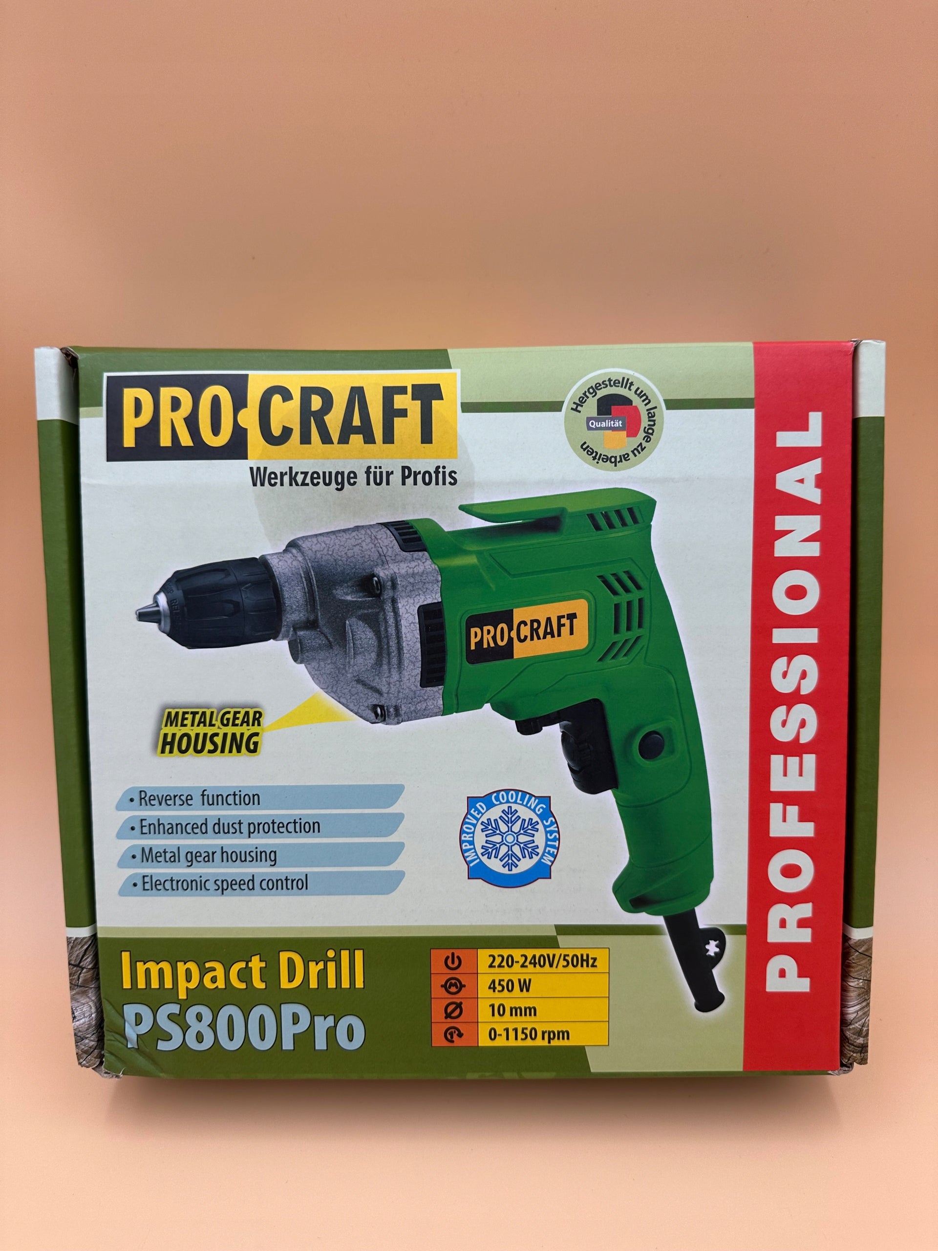 Slow Drilling Machine Procraft PS800 Pro Impact-Free 450W Packaging status original