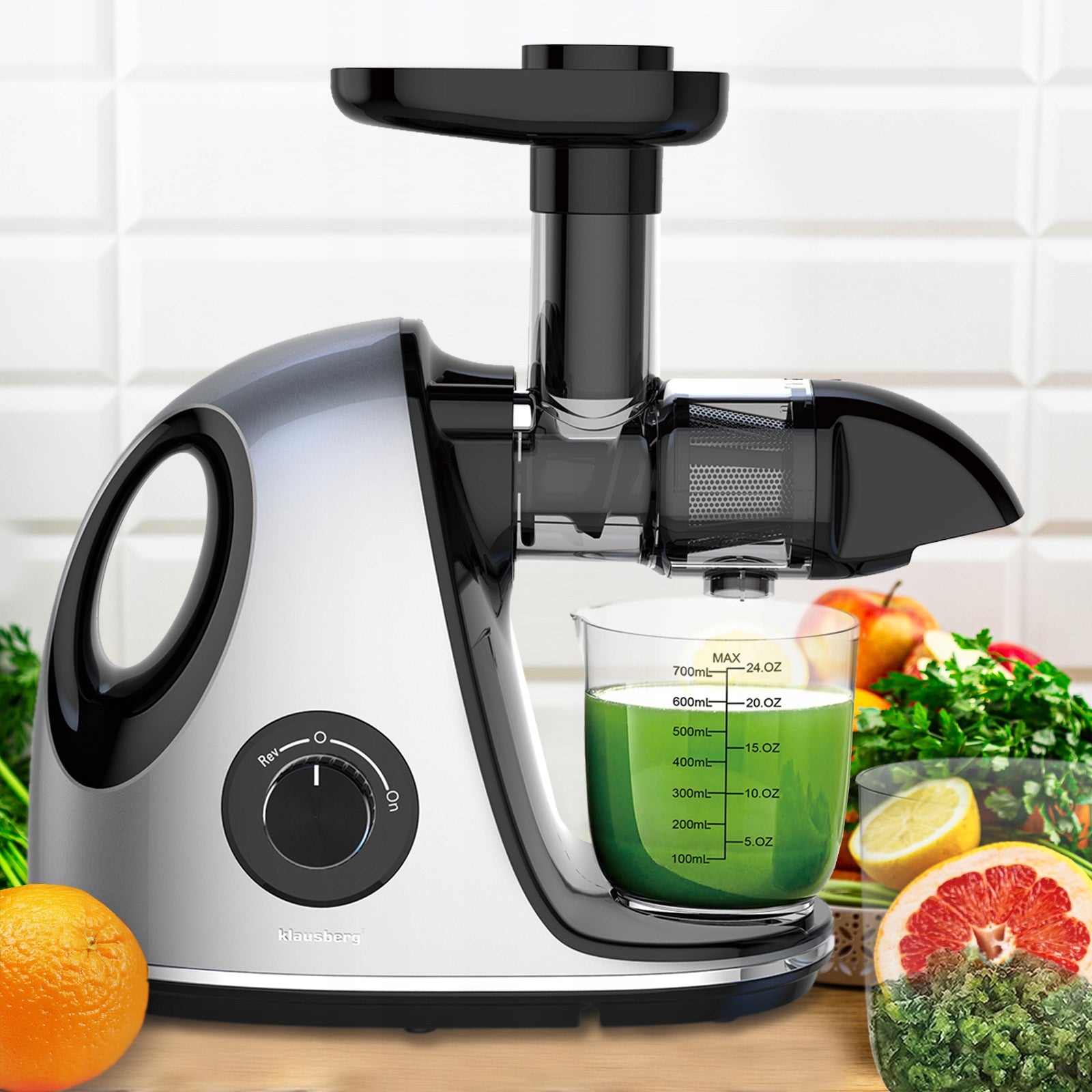 Slow Juicer 150W Fruit Vegetable Juice COLD PRESS KLAUSBERG 7863 EAN (GTIN) 5908287278639