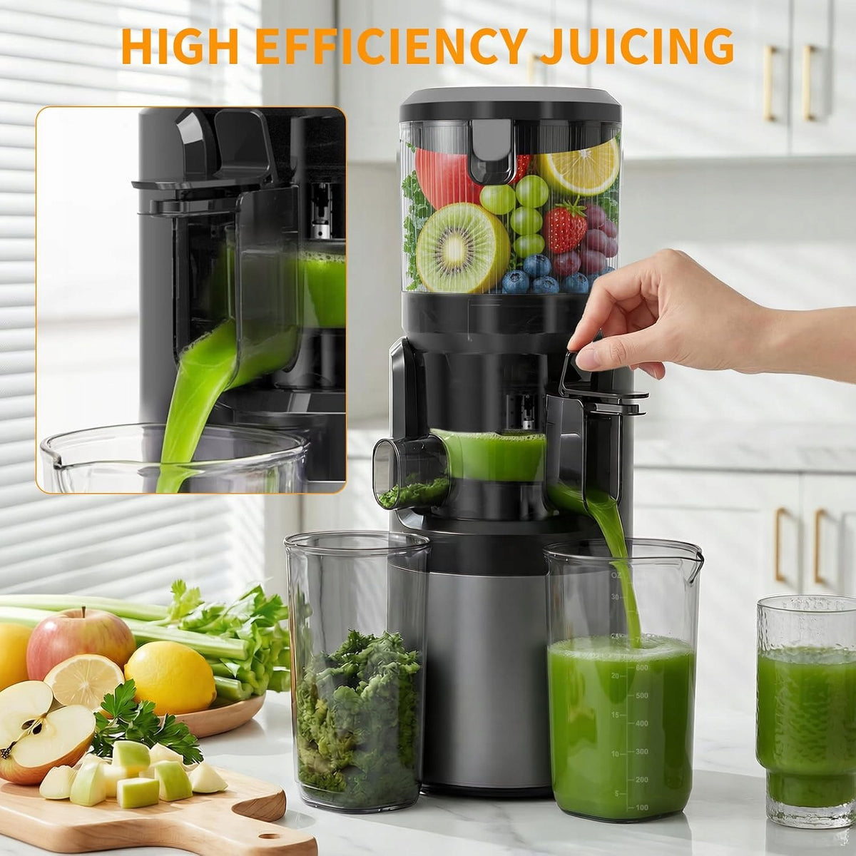 Slow Juicer 400W Inlet 152mm Juice Sorbet SJ-068 Manufacturer code SJ-068 Wyciskarka Wolnoobrotowa Szeroki Wlot