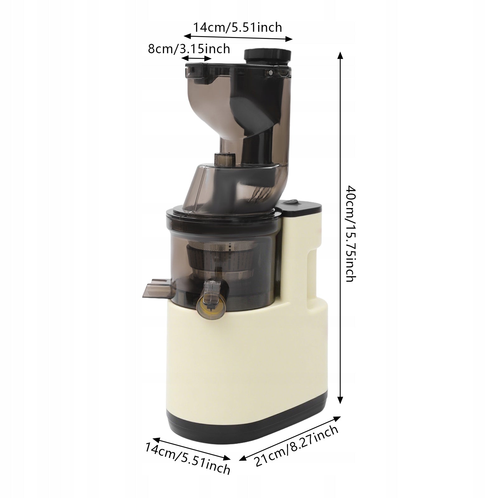 Slow Juicer Electric Juicer Fruit Juicer White 400ml with Anti-Slip Pads EAN (GTIN) 747495460192