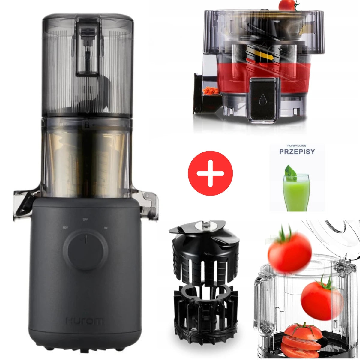 Slow Juicer Hurom H310A For Fruit Juice Charcoal Anthracite