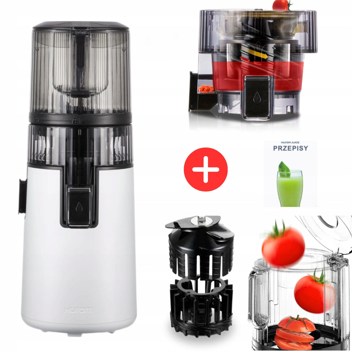 Slow Juicer for Fruit and Vegetable Juices Hurom H70 FT Easy White