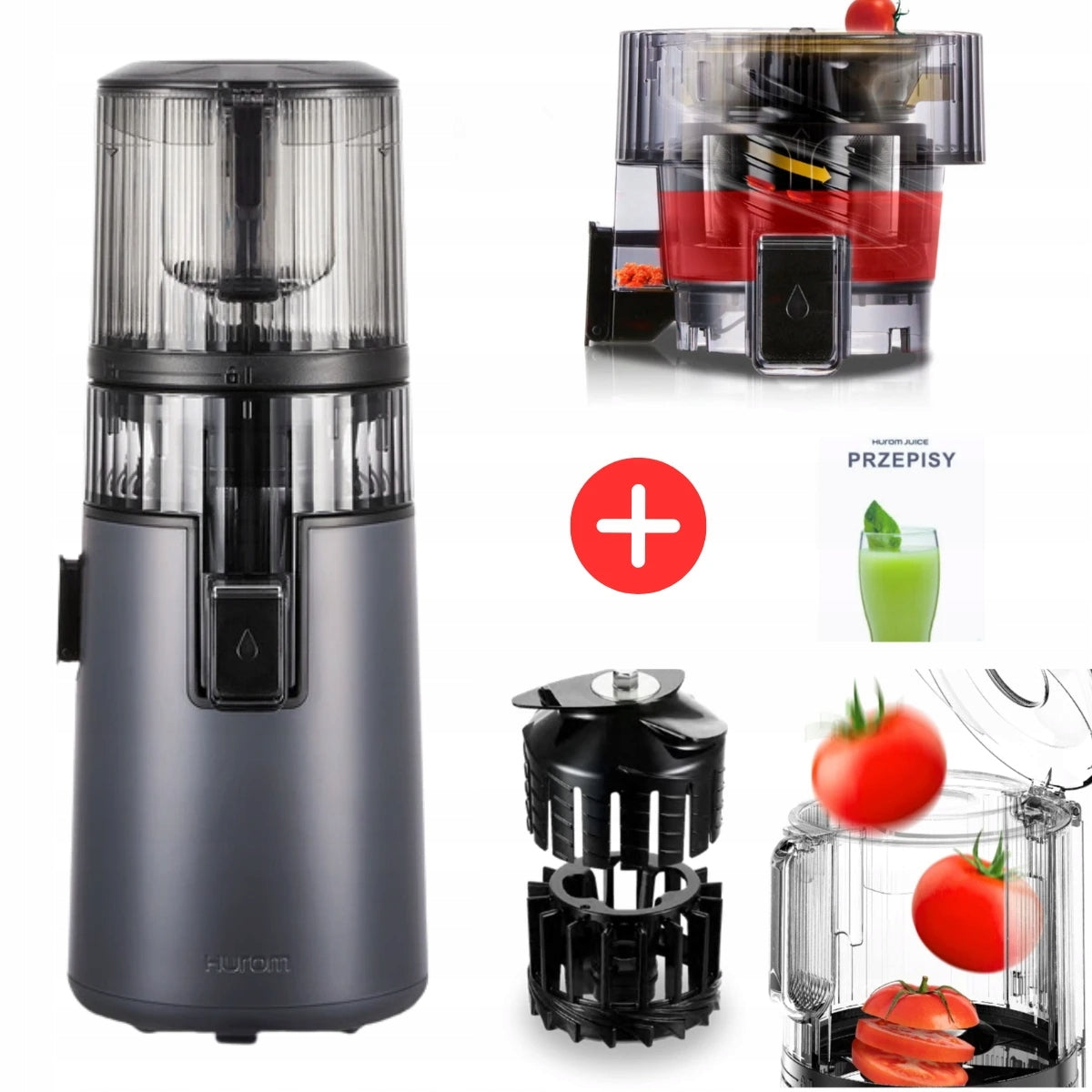 Slow Juicer for Fruit and Vegetable Juices Hurom H70 FT Titanium