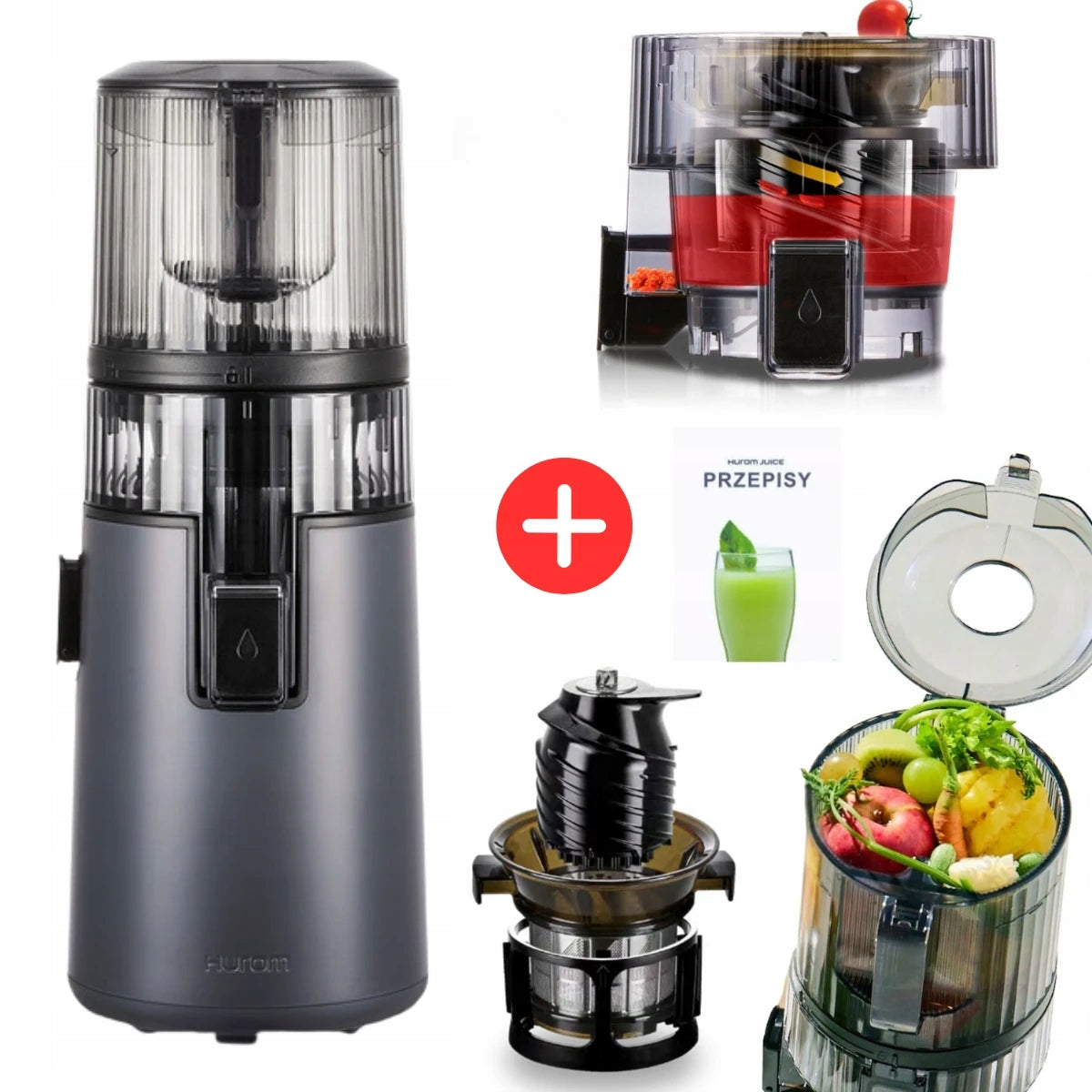 Slow Juicer for Vegetable Fruit Juices Hurom H70 ST Titanium Mat