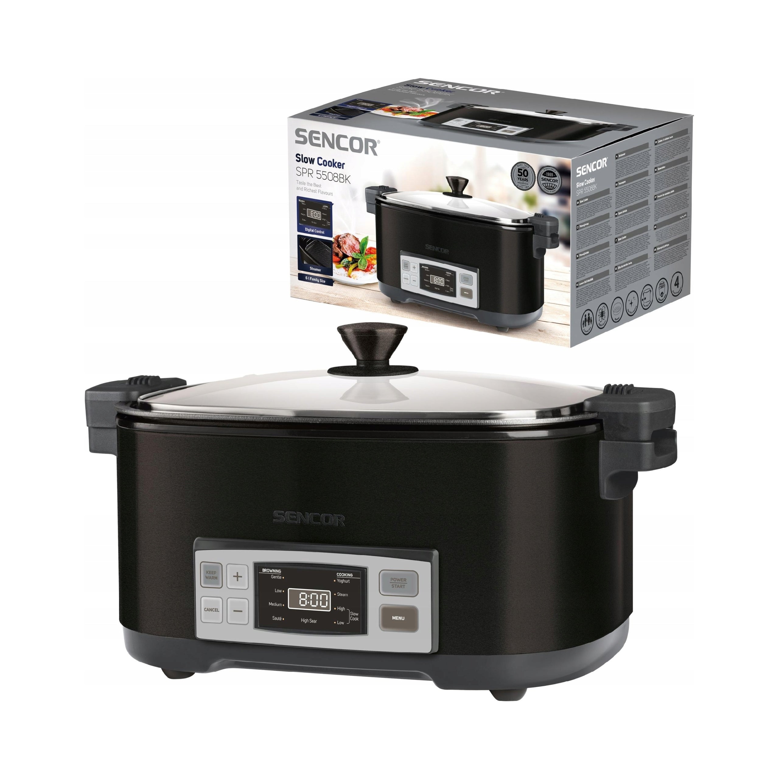 Slow cooker 6L multifunctional SPR 5508BK Sencor
