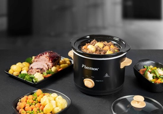 Slow cooker Bestron 150BW 1,5 l black 120 W Brand Bestron