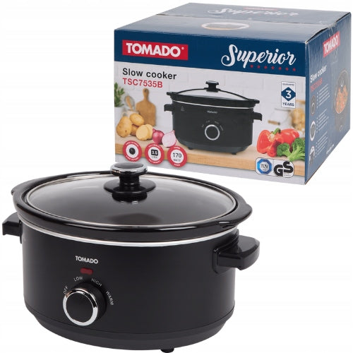 Slow cooker Tomado TSC7535B 3,5 l black 170 W