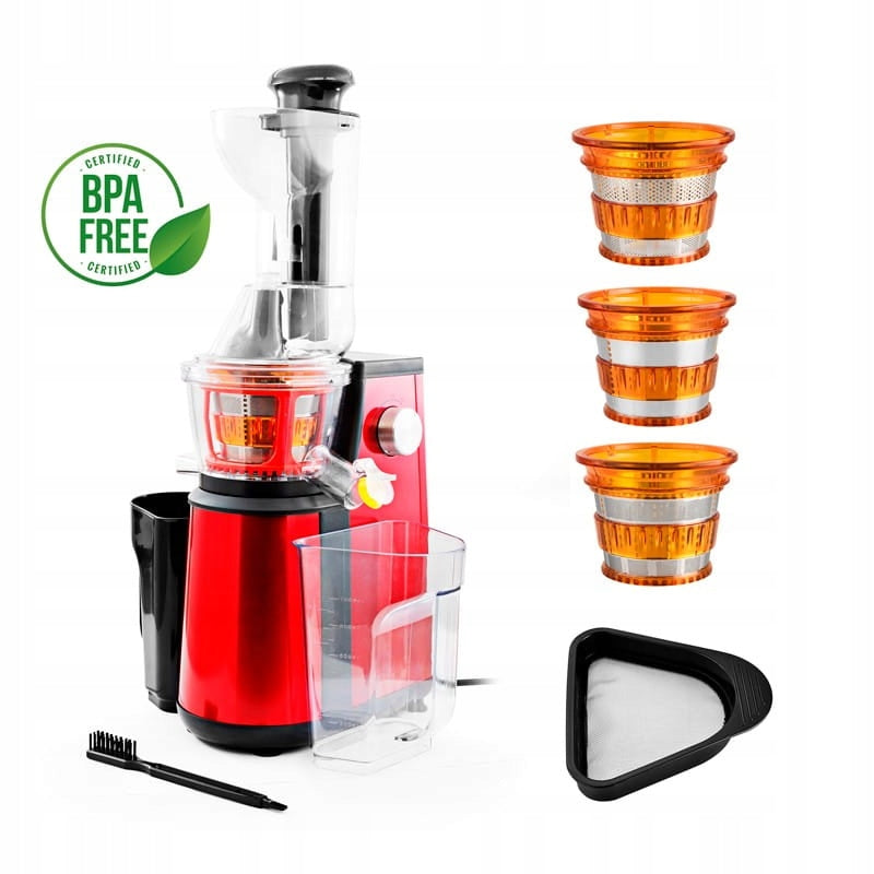 Slow juicer 3 filters Kitchencook ULTIMATE RED