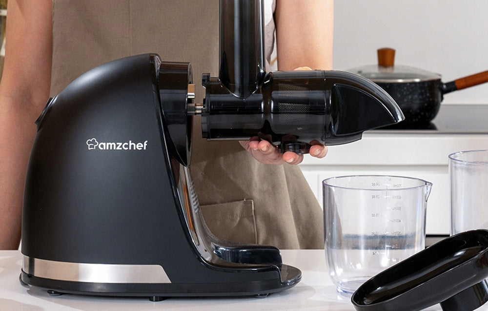 Slow juicer AMZCHEF Black Juicer for Vegetables and Fruits Packaging status original