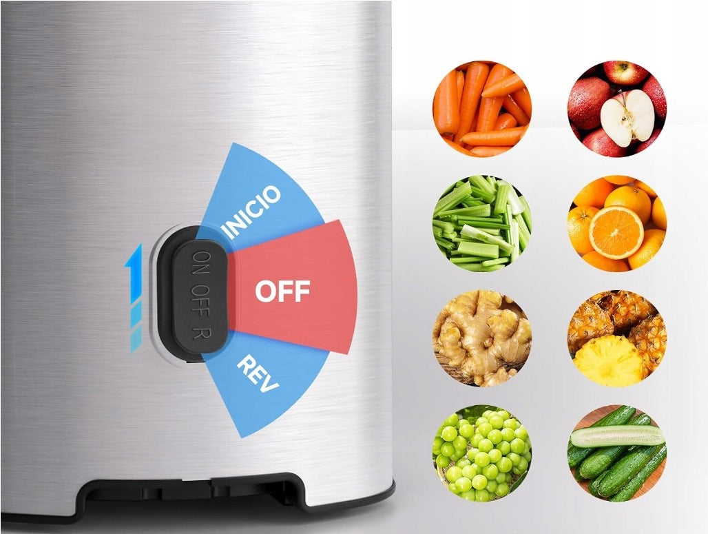 Slow juicer Amzchef ZM1902B silver/grey 180 W Manufacturer code B0FP16K4HJ