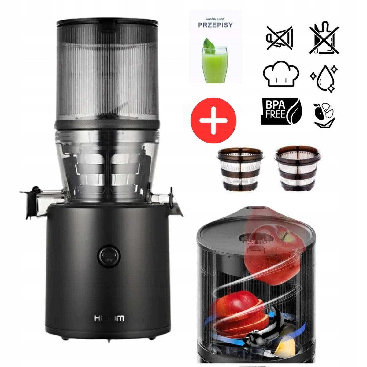 Slow juicer Hurom H320N For Vegetable and Fruit Juices Black