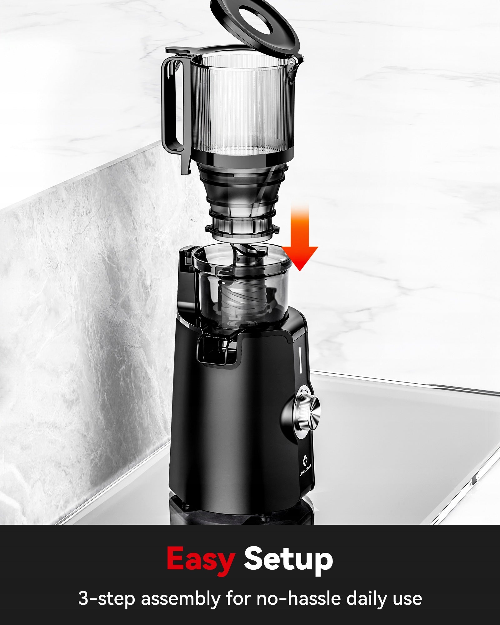 Slow juicer oil press Azmsary SJ51-Black 200 W Brand Azmsary