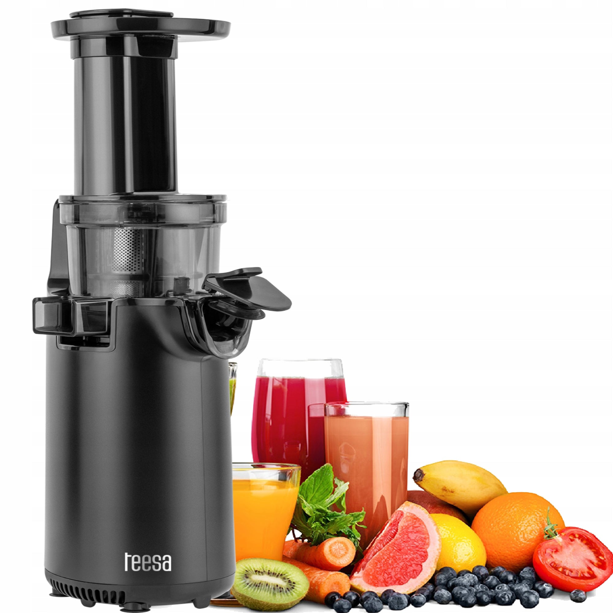 Slow juicer vertical Teesa screw Tritan BPA free