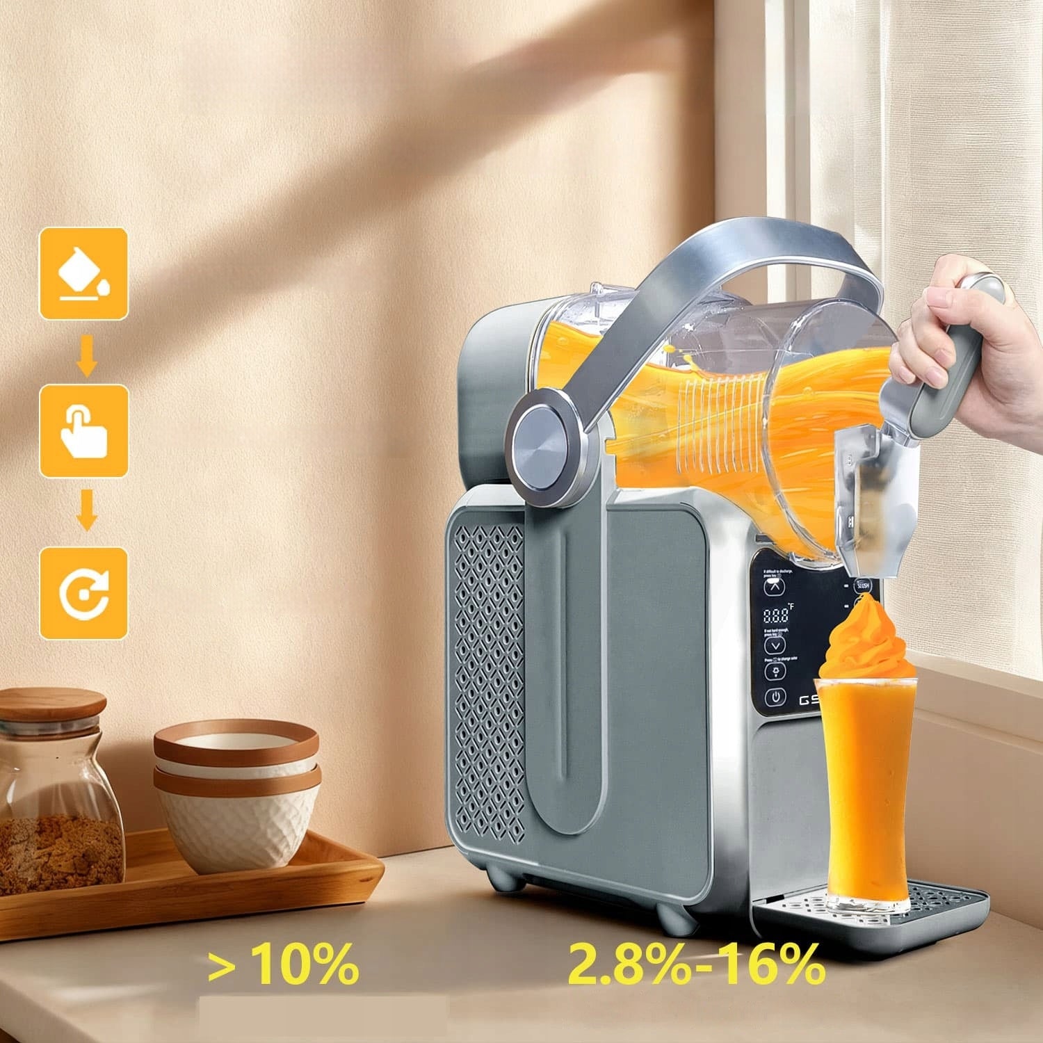 Slushy Machine 3L 5 Modes Cocktails Frozen Smoothie 180W Brand no brand