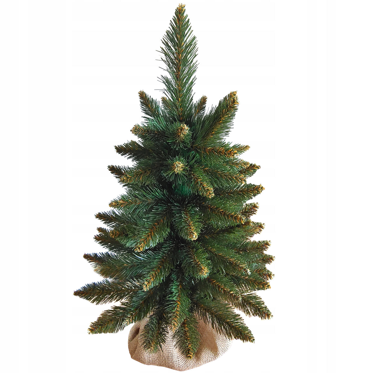 Small Christmas tree artificial SPRUCE NATURAL PREMIUM 60cm jute stand SET