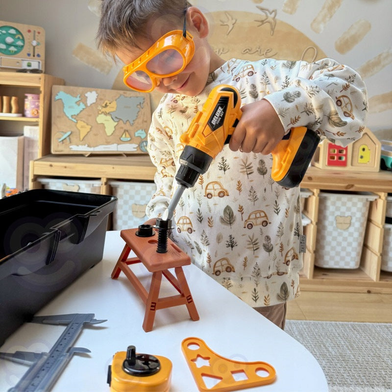 Small DIY Tool Set with Screwdriver in Suitcase 39el WOOPIE Packaging status original