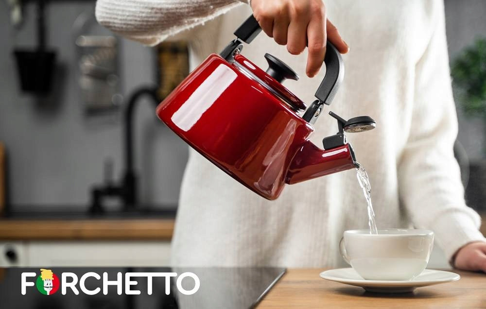 Small Email Kettle Moderno INDUCTION red forchetto induction gas Packaging status original