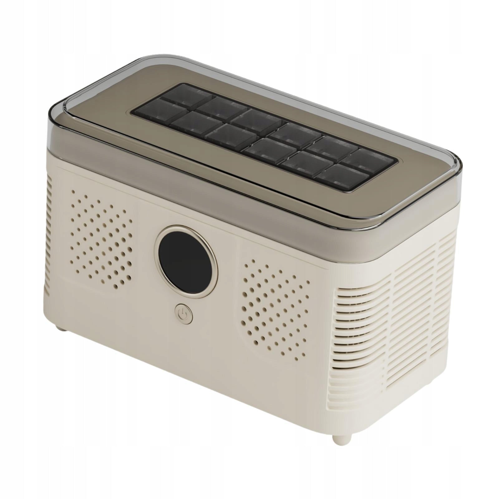 Small Ice Maker Countertop with Cubes Tongs Quickly Making Freezing Beige Packaging status original