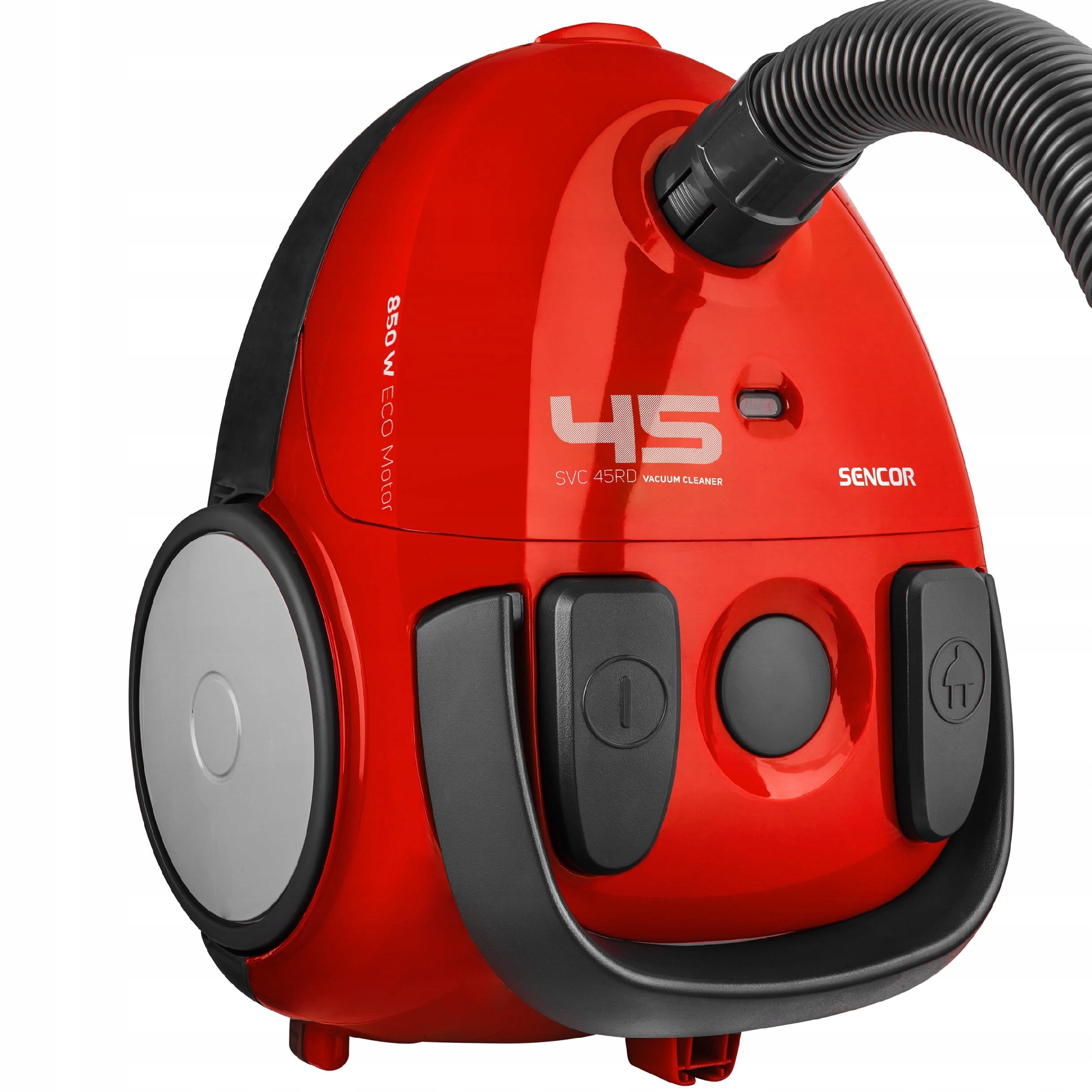 Small POWERFUL bagged vacuum cleaner 850W HEPA red 1,5L Sencor SVC 45RD-EUE3 Dominant color red