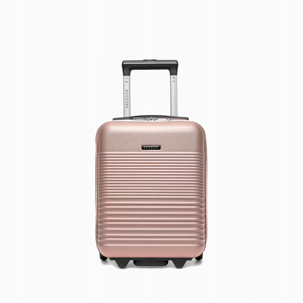 Small cabin suitcase PUCCINI ANTALYA ABS028D 3C Pink Height 42 cm