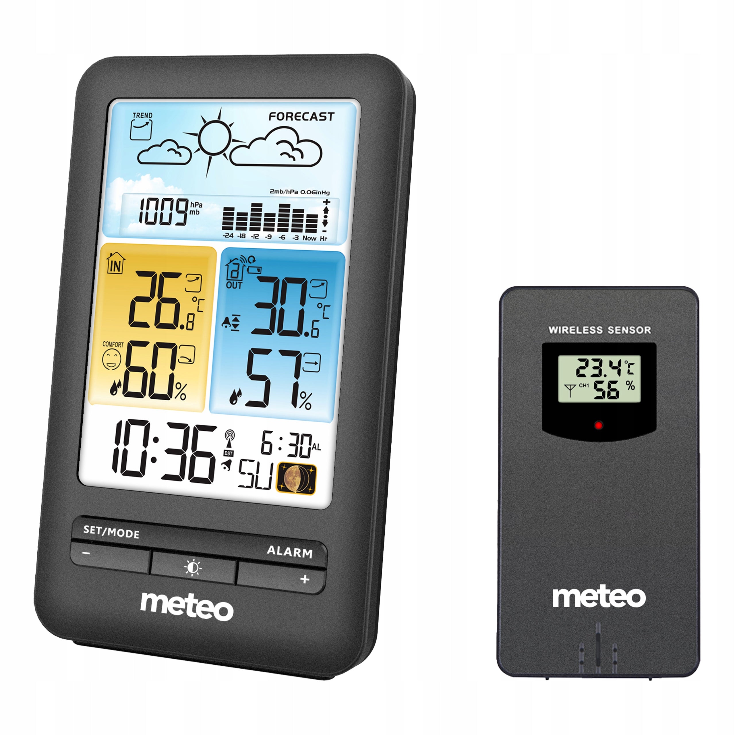 Small, elegant weather station with DCF METEO SP98 Brand Meteo