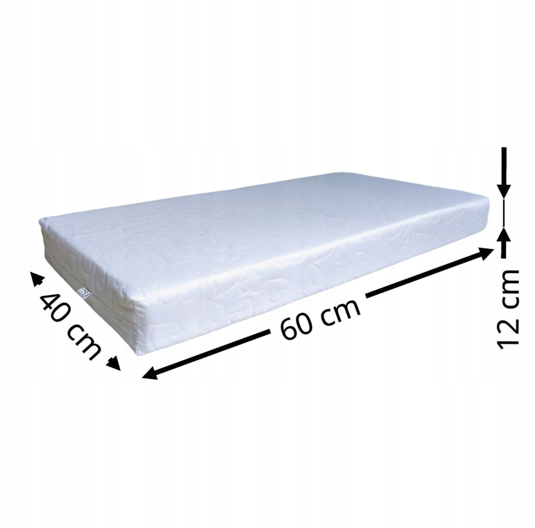 Small mattress for children 40x60x12 cm quilted hearts Hypoallergenic Manufacturer code 0070