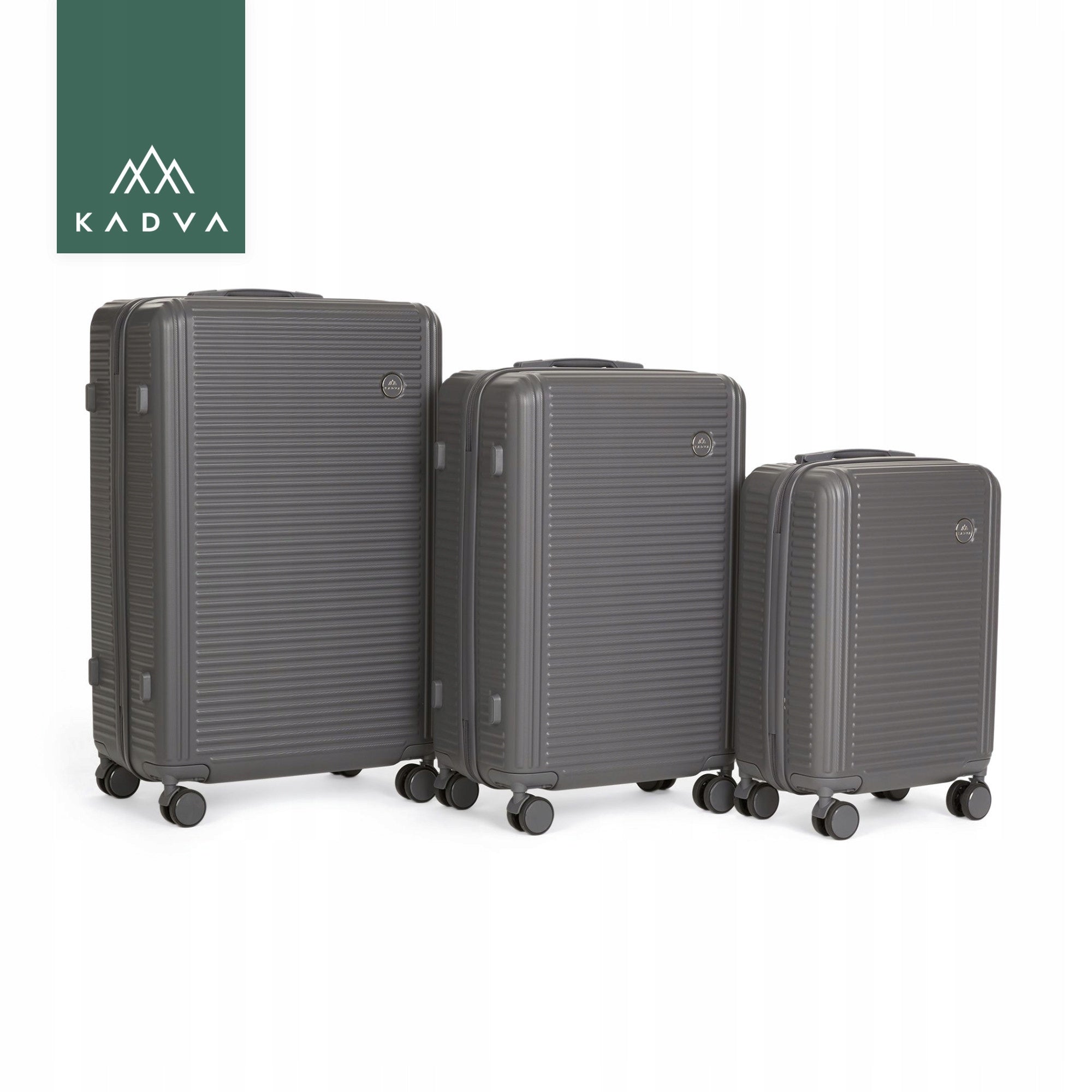 Small travel cabin suitcase KADVA Palero 38 l ABS HARD ON WHEELS Manufacturer code KDV-B6B031-GY