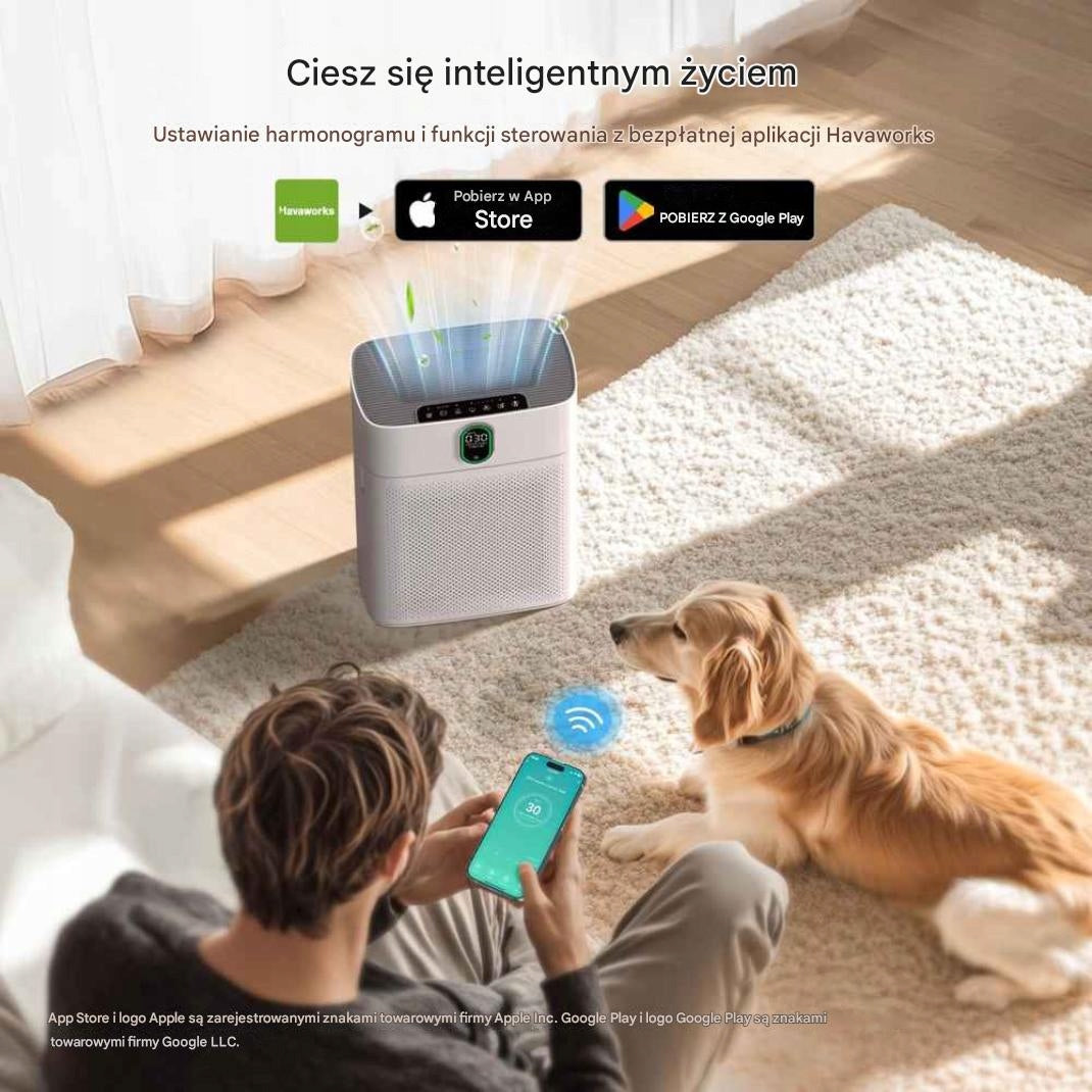 Smart Air Purifier TWO FILTERS WiFi HEPA Sensor Silent Alexa Noise level 24 dB