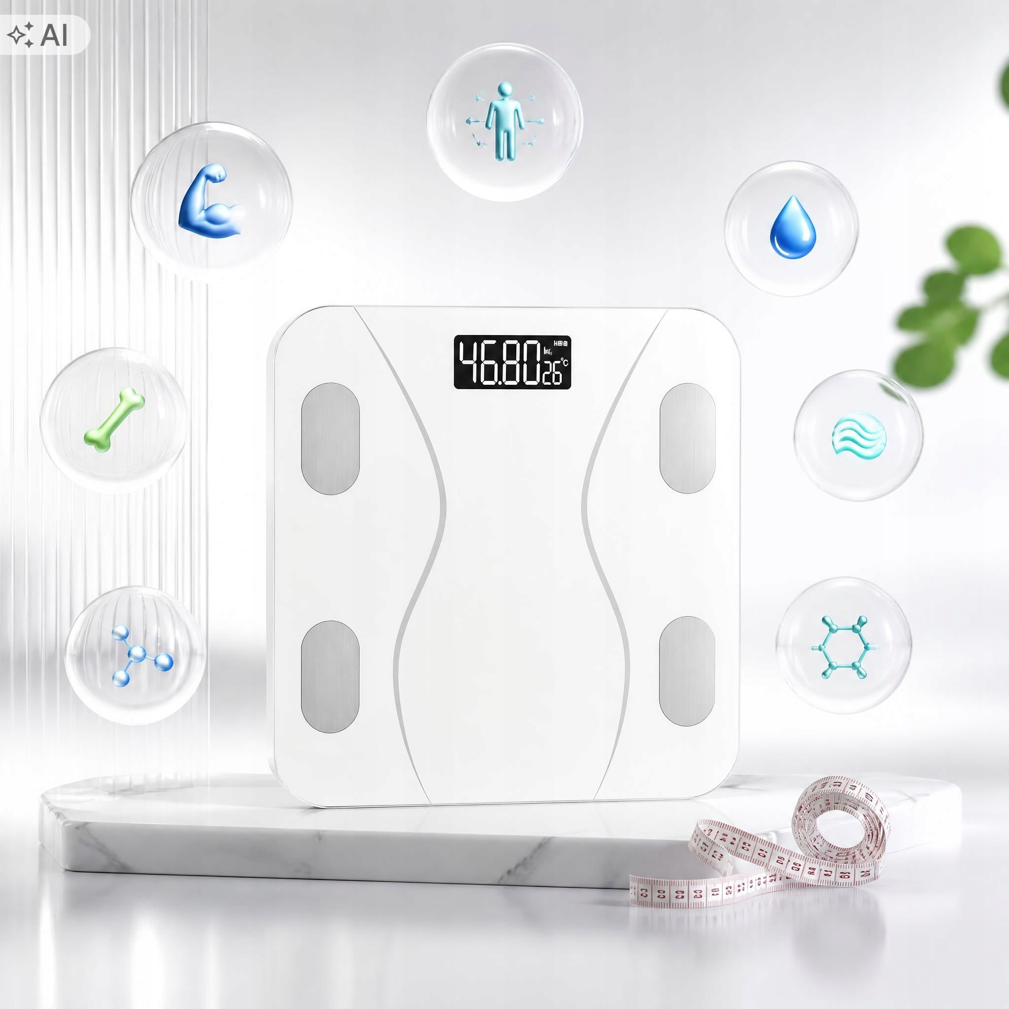 Smart Bathroom Scale with Bluetooth, Body Composition Analysis and App, Packaging status original