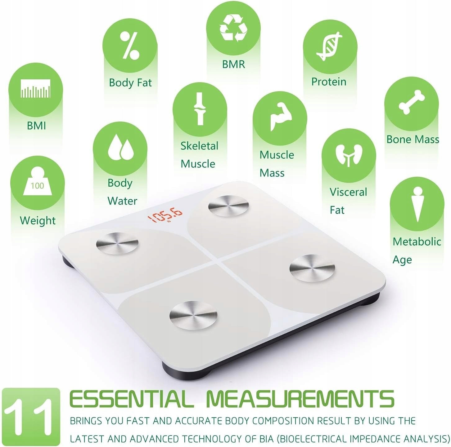 Smart Bluetooth Weight Body Analysis BMI Muscle Fat Manufacturer code FG263LB