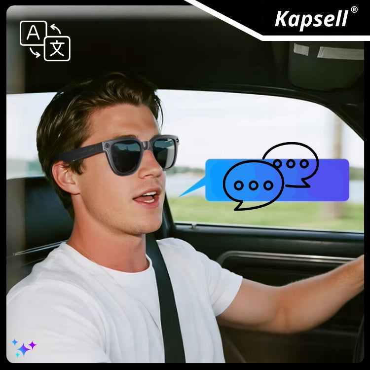 Smart Glasses AI CHAT GPT with Microphone Camera Translation LIVE Case Manufacturer code Szpiegowskie z Kamerą Mikroifon Translator