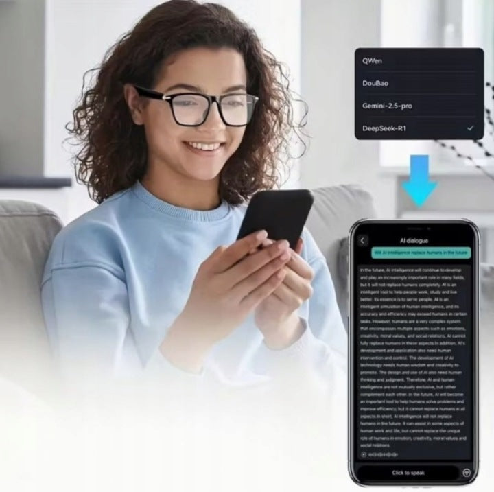 Smart Glasses AI Smart Glasses Photochromic Language Translation Live Packaging status original