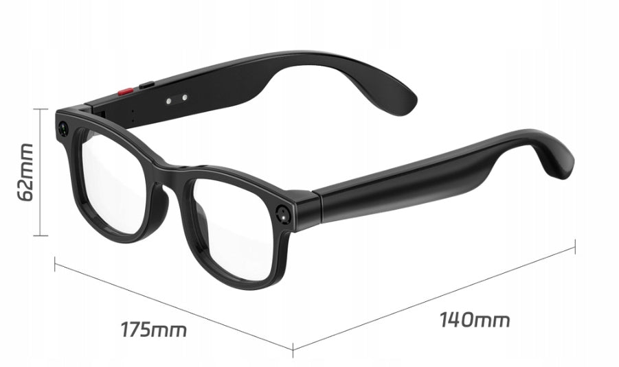 Smart Pro Glasses with HD Audio/Video Camera + AI Replacement Fast 3 Set Brand no brand