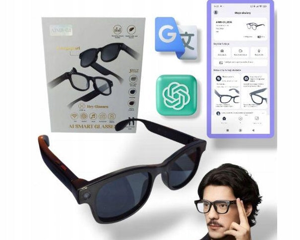 Smart Pro Glasses with HD Audio/Video Camera + AI Replacement Fast 3 Set