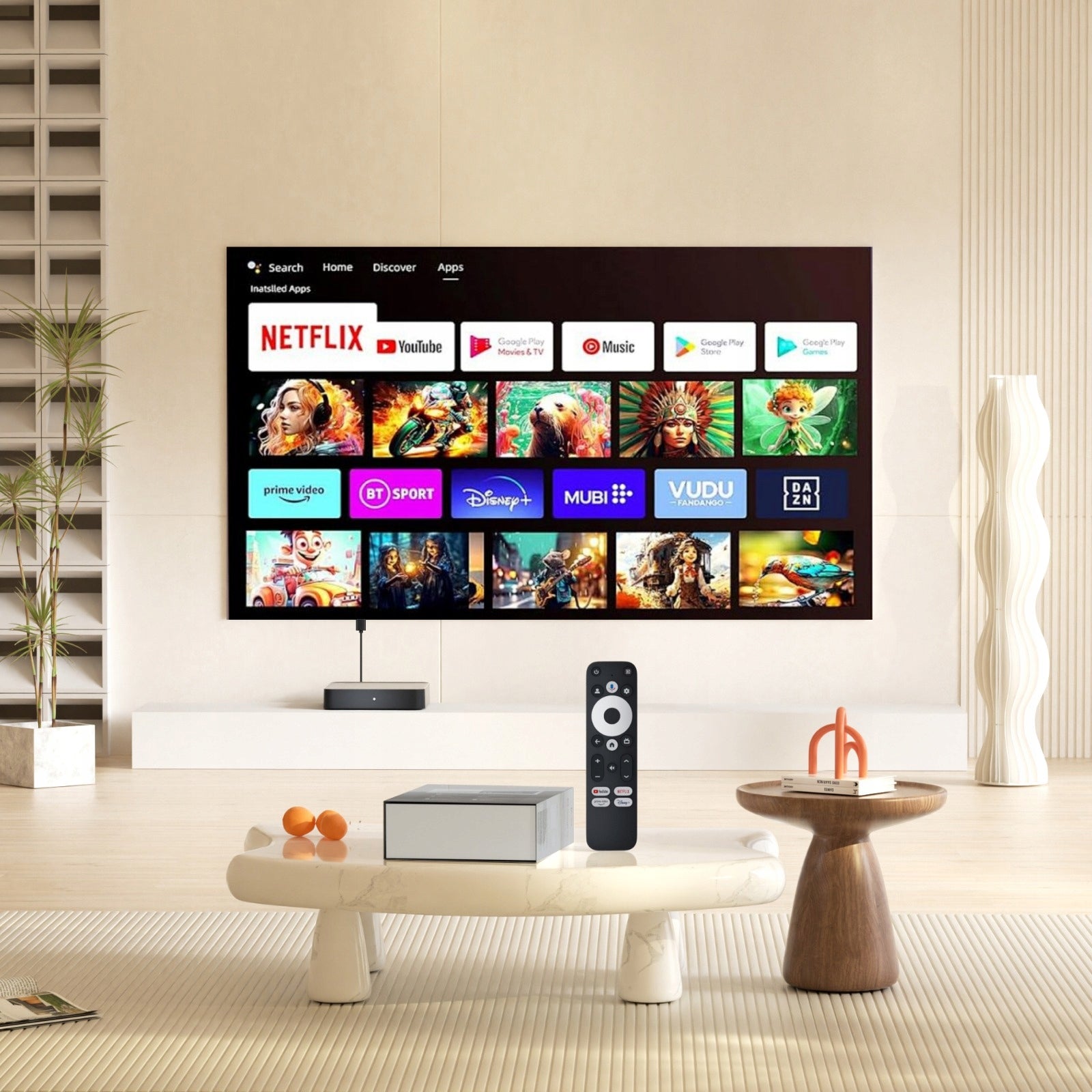 Smart TV Box GD2 Android 12 4K 2GB RAM, 32GB ROM, Wi-Fi 5G, LAN, BT 5.0 Manufacturer code PRZYSTAWKA DCOLOR GD2 2/32GB GOOGLE TV 12