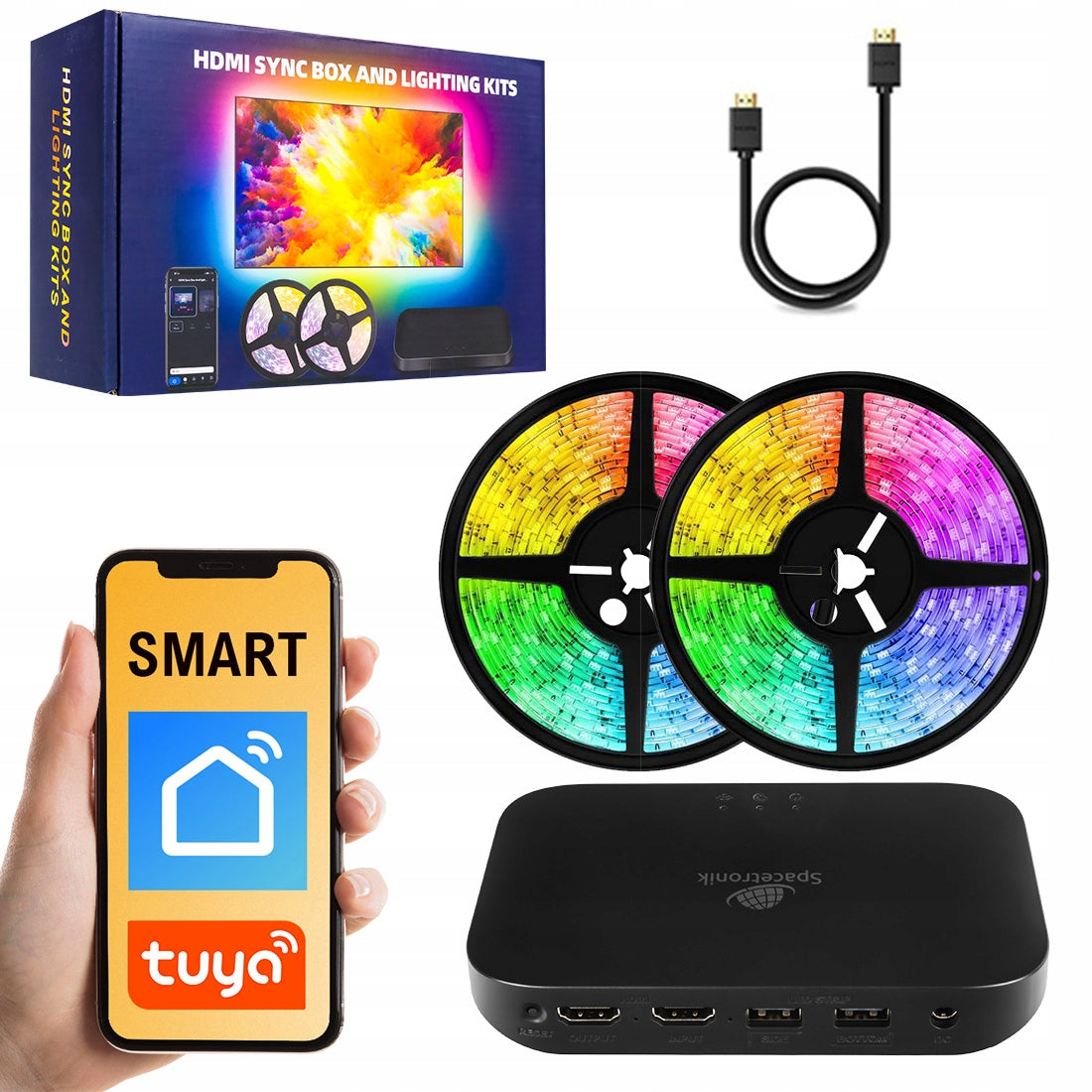 Smart TV Lighting 3,8m LED TV HDMI Tuya Smart Spacetronik