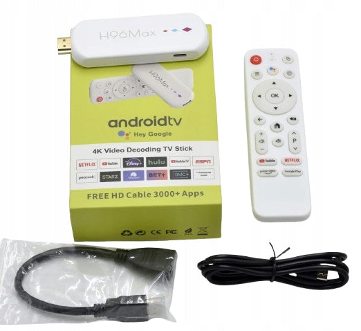Smart TV Media Player Android 14 Stick WiFi Netflix 2/16GB H96 Manufacturer code Stick TV H96Max V2 S905LTS