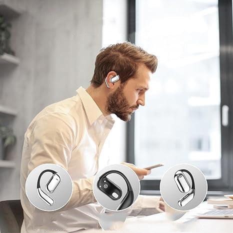 Smart Touch Screen Open Ear In-Ear Headphones with Model Earphones