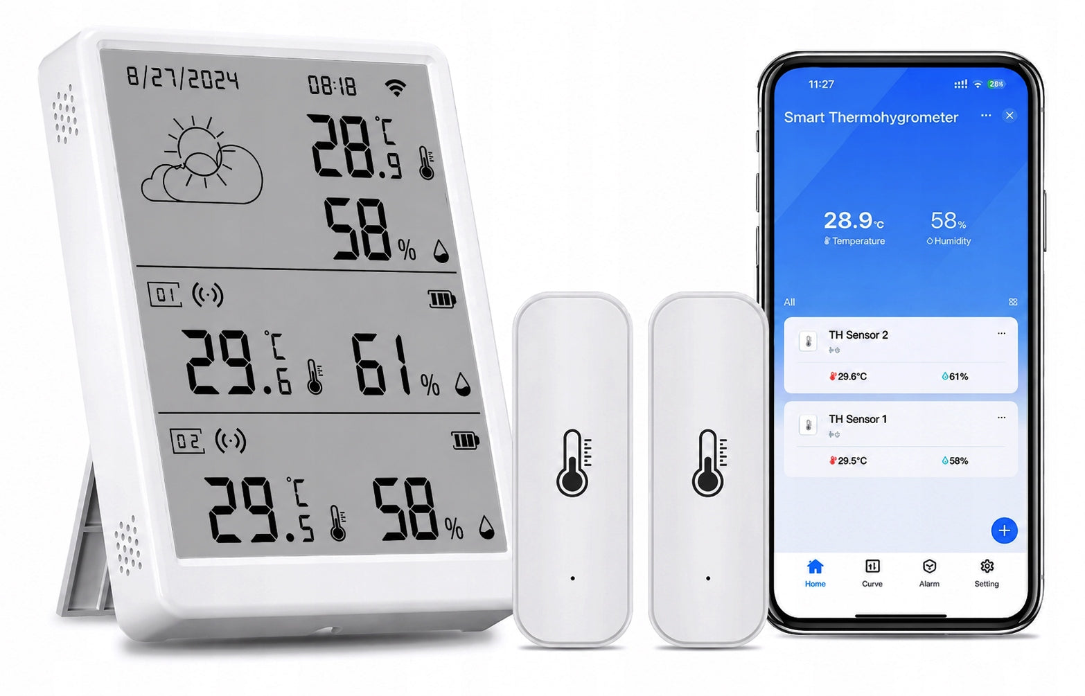 Smart Weather Station Outdoor Sensors Indoor WiFi TUYA Smart