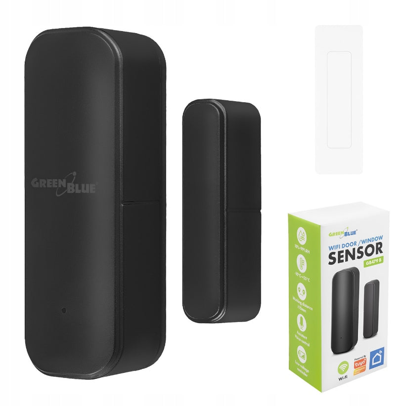 Smart WiFi window door opening sensor Tuya black