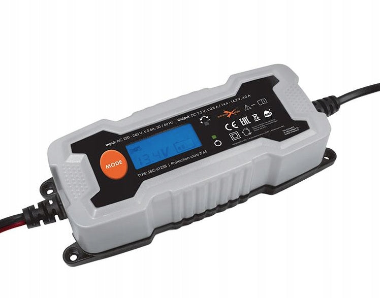 Smart charger eXtreme SBC-61238 6V/12V 4A - rectifier with LCD