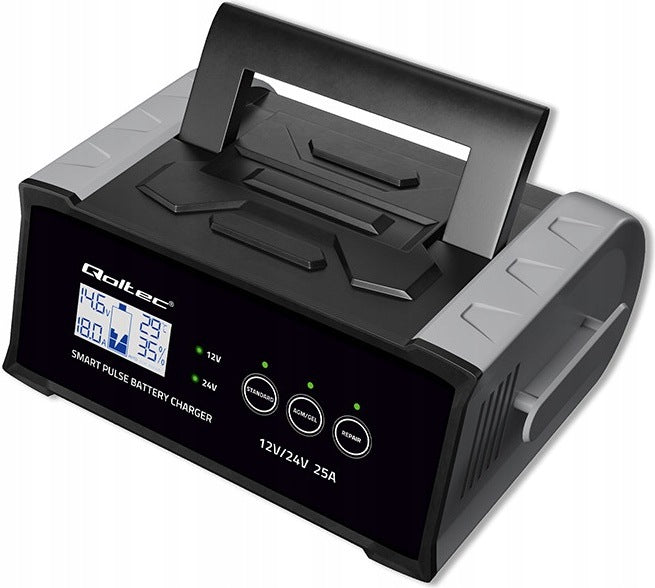 Smart microprocessor charger Qoltec for AGM/GEL/ battery Manufacturer's catalog number 52514