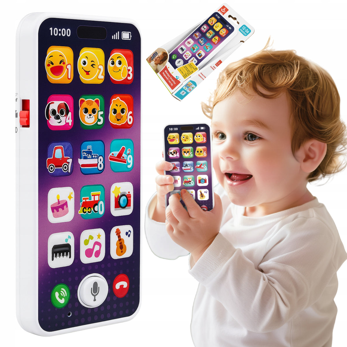 Smartphone phone for children interactive touch learning says record game Packaging status original