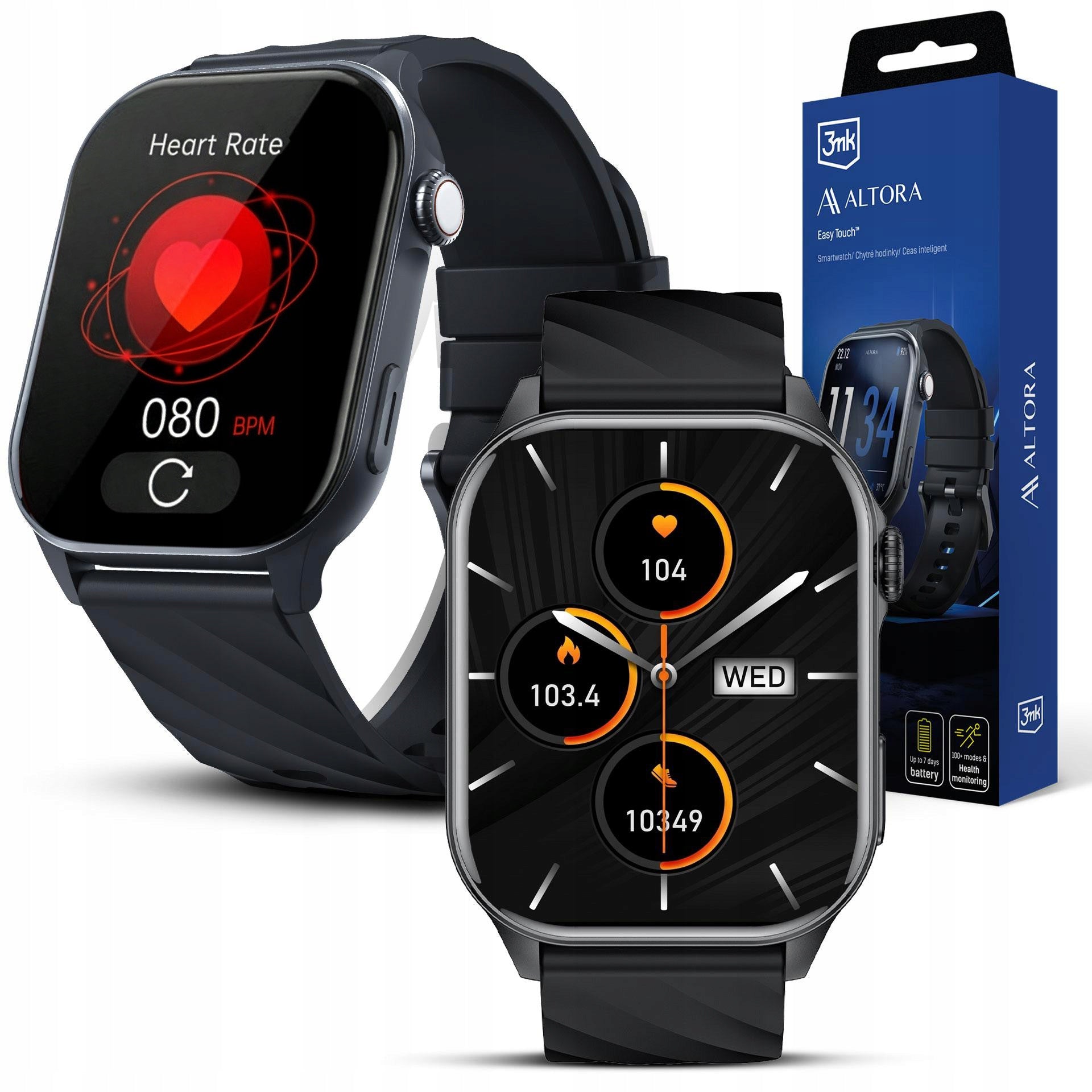 Smartwatch 3mk Altora Easy Touch 2.01" BT 5.4 Heart Rate Monitor IP67 Packaging status original