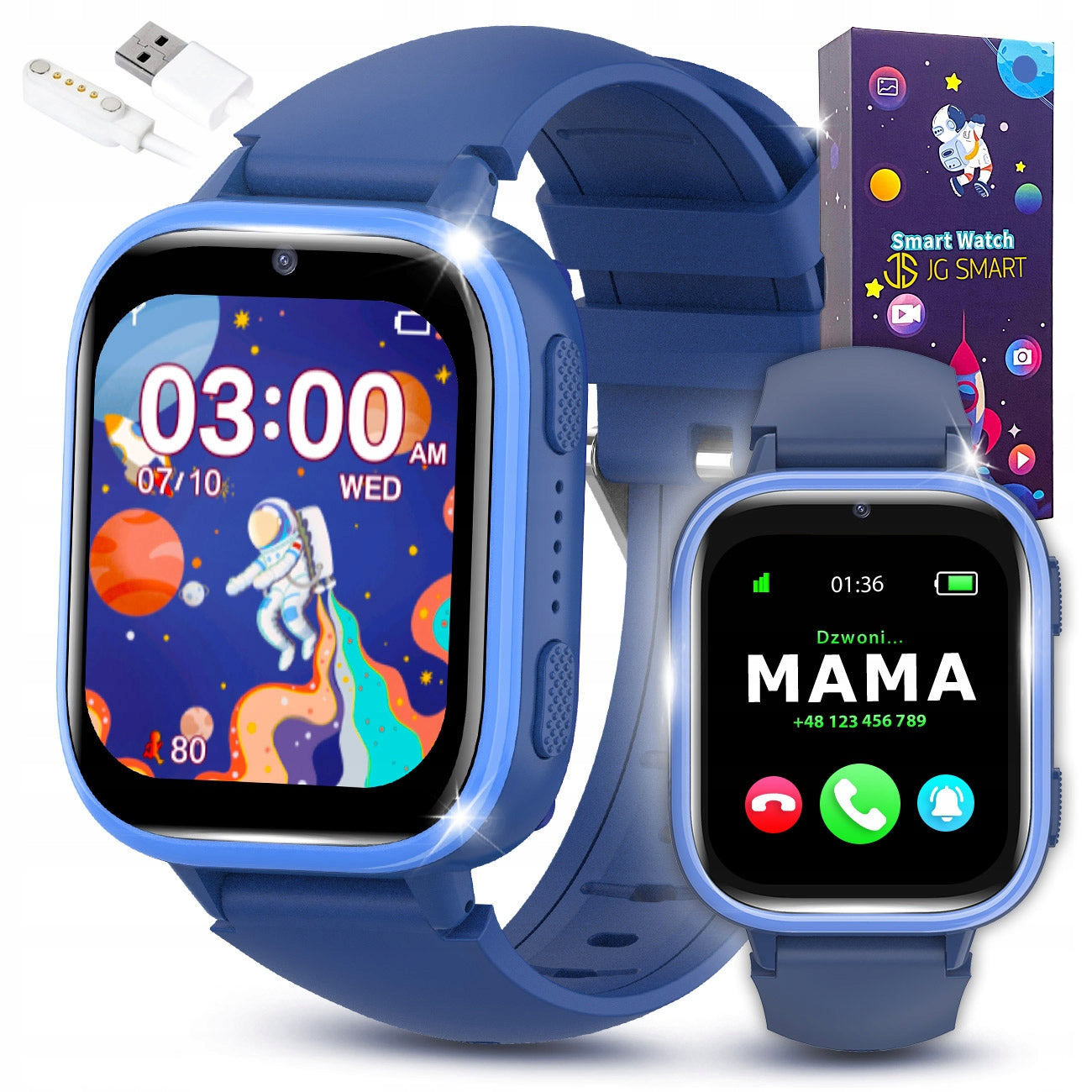 Smartwatch For Children's Watch SIM Phone Games Learning Camera Fairy Tales Manufacturer code smart watch dla dziecka polskie menu zegarek