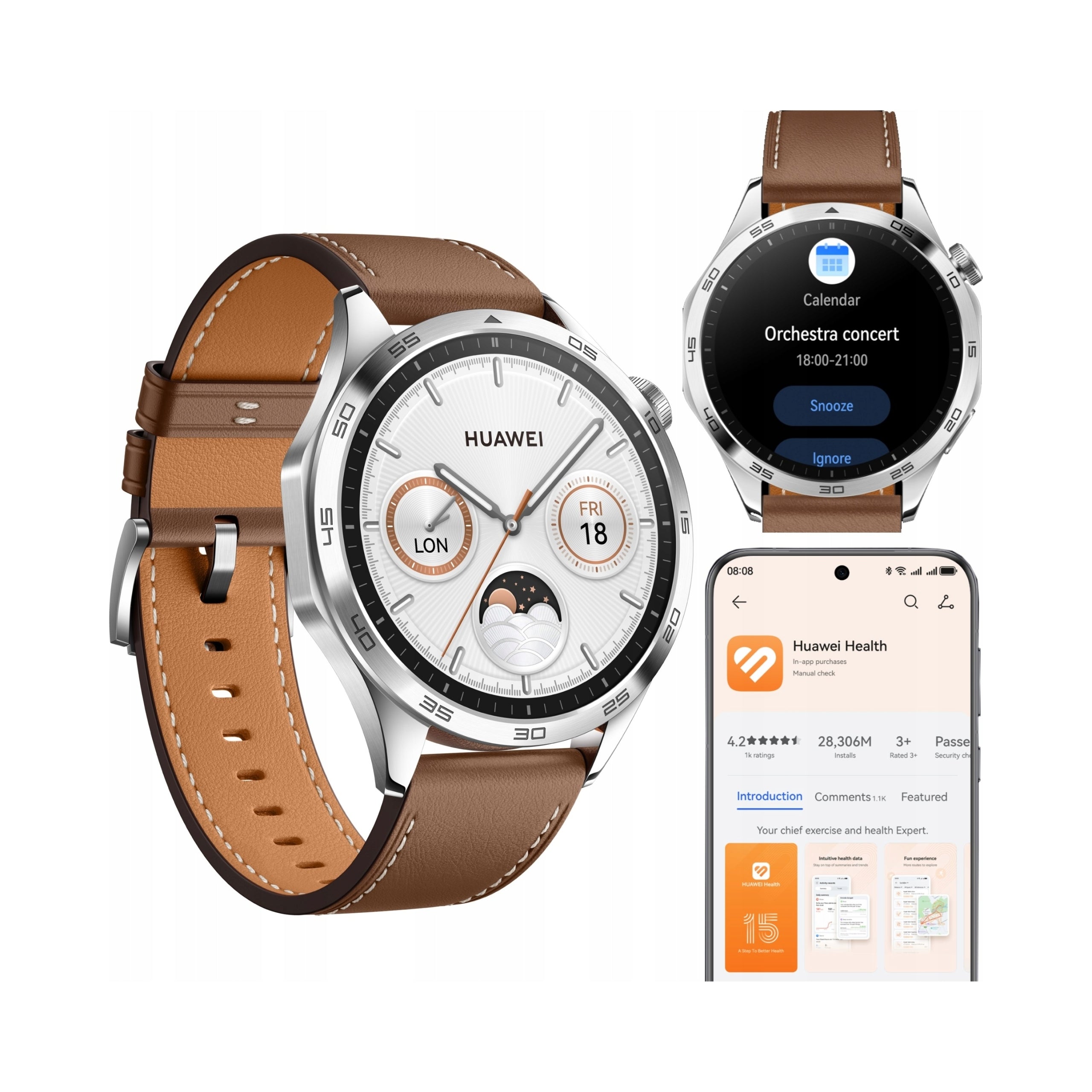 Smartwatch Huawei Watch GT 4 brown