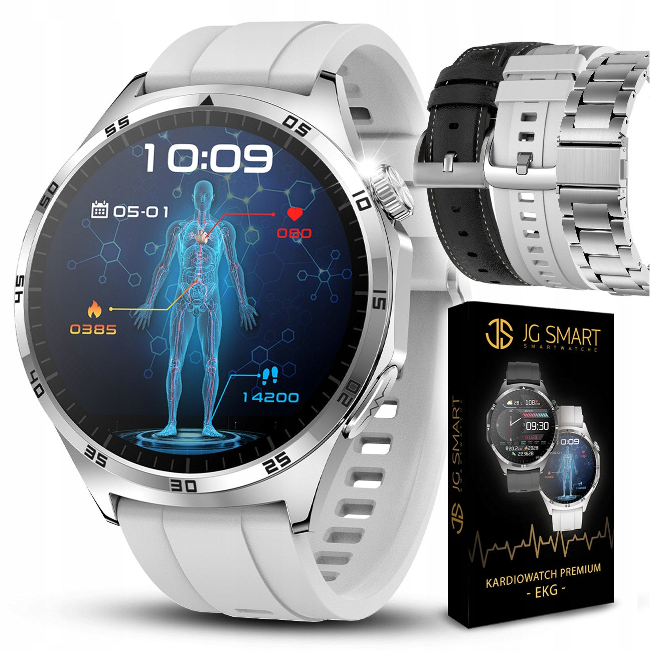 Smartwatch Watch for Senior POLISH ECG MENU HEART RATE TEMPERATURE Packaging status original