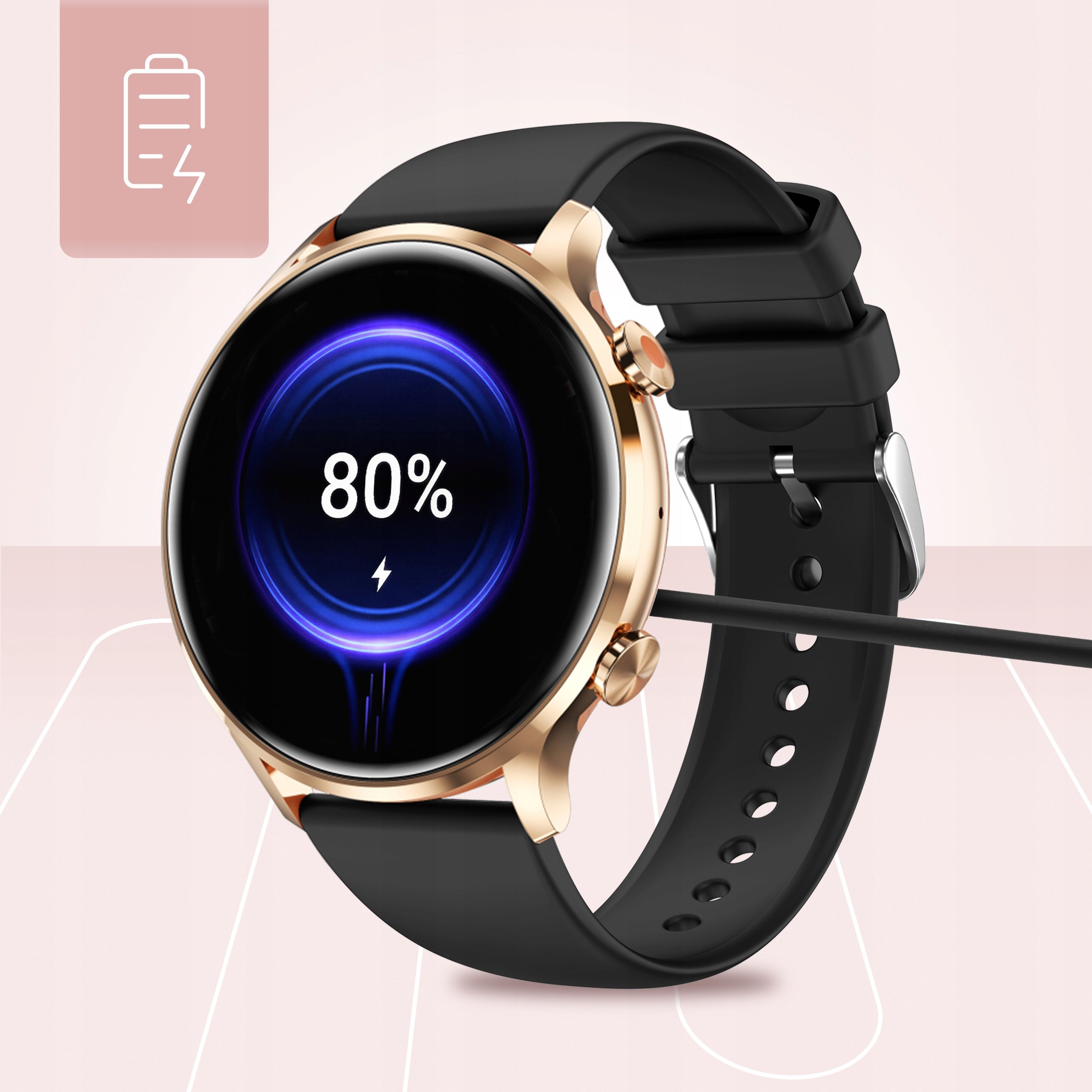 Smartwatch Women's Watch Talk Waterproof Sport Watch MENU PL + 4 stripes Manufacturer code SMARTWATCH ZEGAREK DAMSKI ROZMOWY WODOODPORNY
