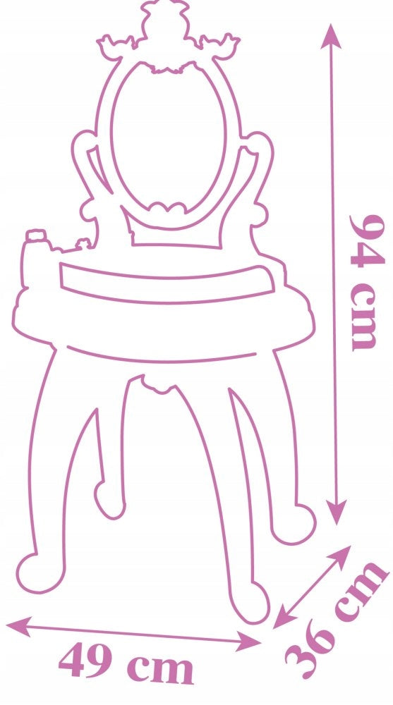 Smoby Disney Princess 2-in-1 Dressing Table with Stool Brand TM Toys