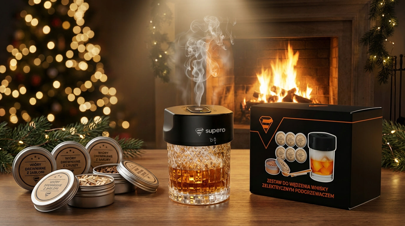 Smoking Kit Whisky Electric Dragon XL Gift for Guy Boyfriend Manufacturer code Zestaw barmański elektryczny smoker do napoji